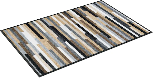 wash+dry by Kleen-Tex Fussmatte »Mikado Stripes« rechteckig 7 mm Höhe Schmutzfangläufer, modernes Streifen Design, rutschhemmend, waschbar