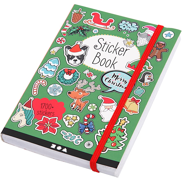 Bok med stickers, julemotiver, str. 11,5x17 cm, 76 ark, 1 stk.