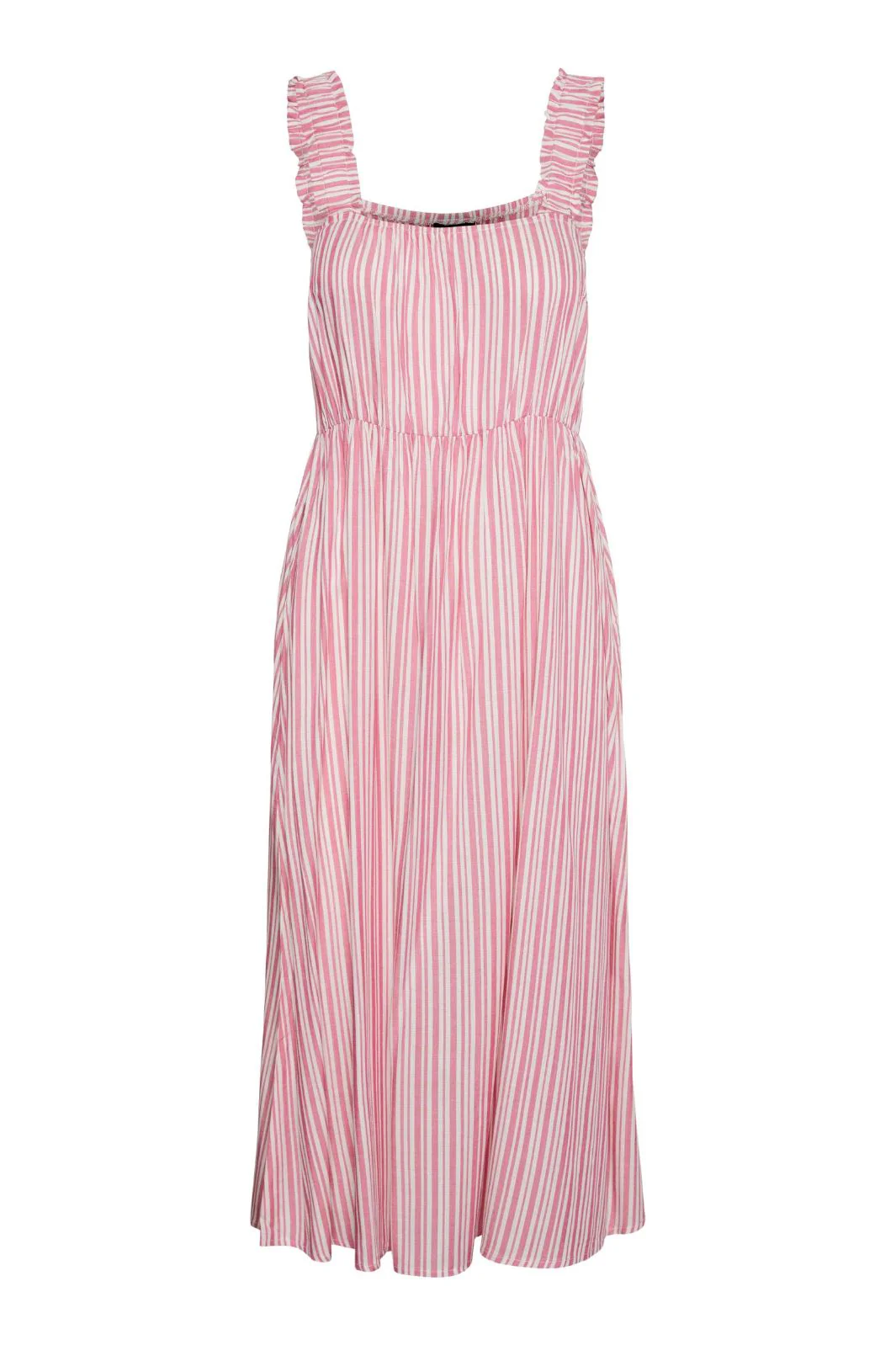 Pieces Pcalvina Sl Midi Dress 4472387 ibis rose cloud dancer