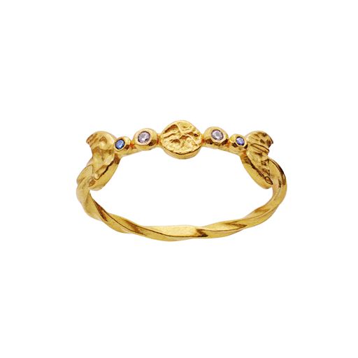 Maanesten Lucilla Ring, Gold Plated, Str. 55