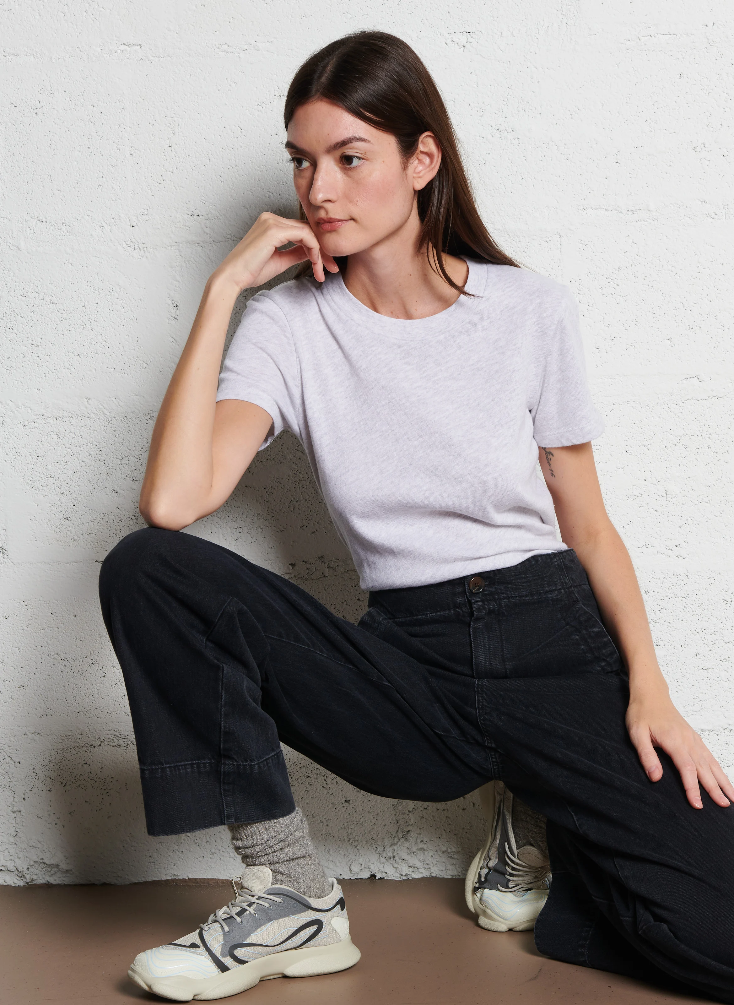 SONOMA - Tee-shirt col rond en coton | Gris