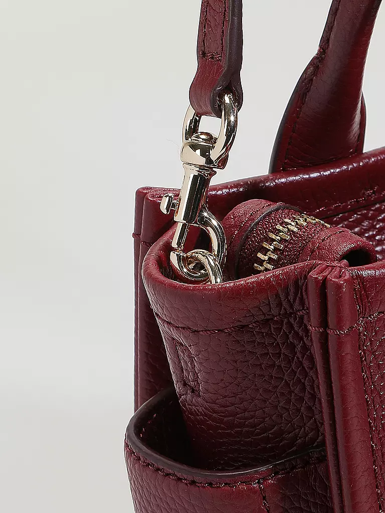 MARC JACOBS Ledertasche - Tote Bag THE MINI TOTE dunkelrot