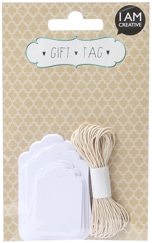 I AM CREATIVE Geschenkanhänger BOHO, 30 Stück, weiss