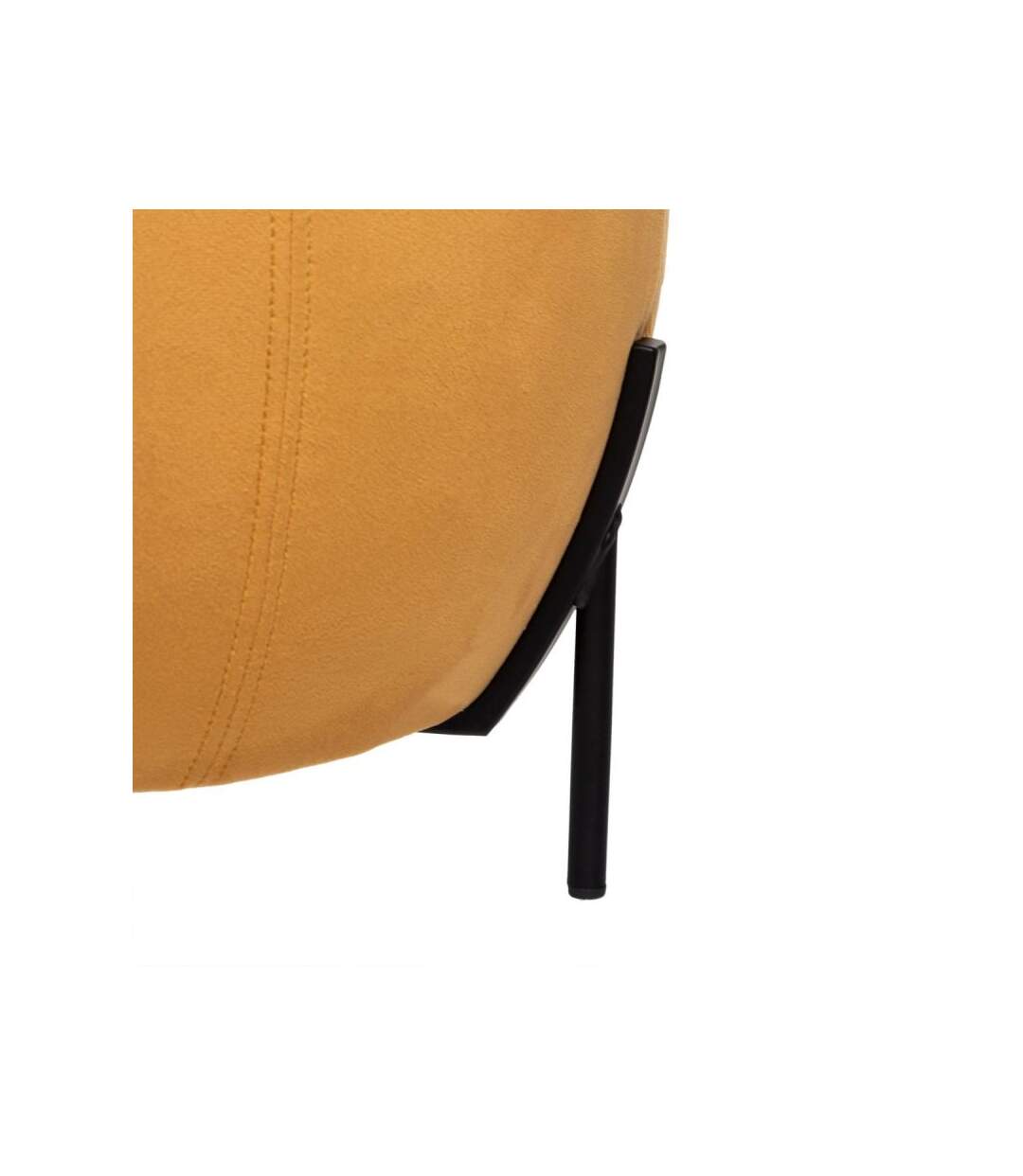 Pouf Velours Design Calabaza 44cm Ocre