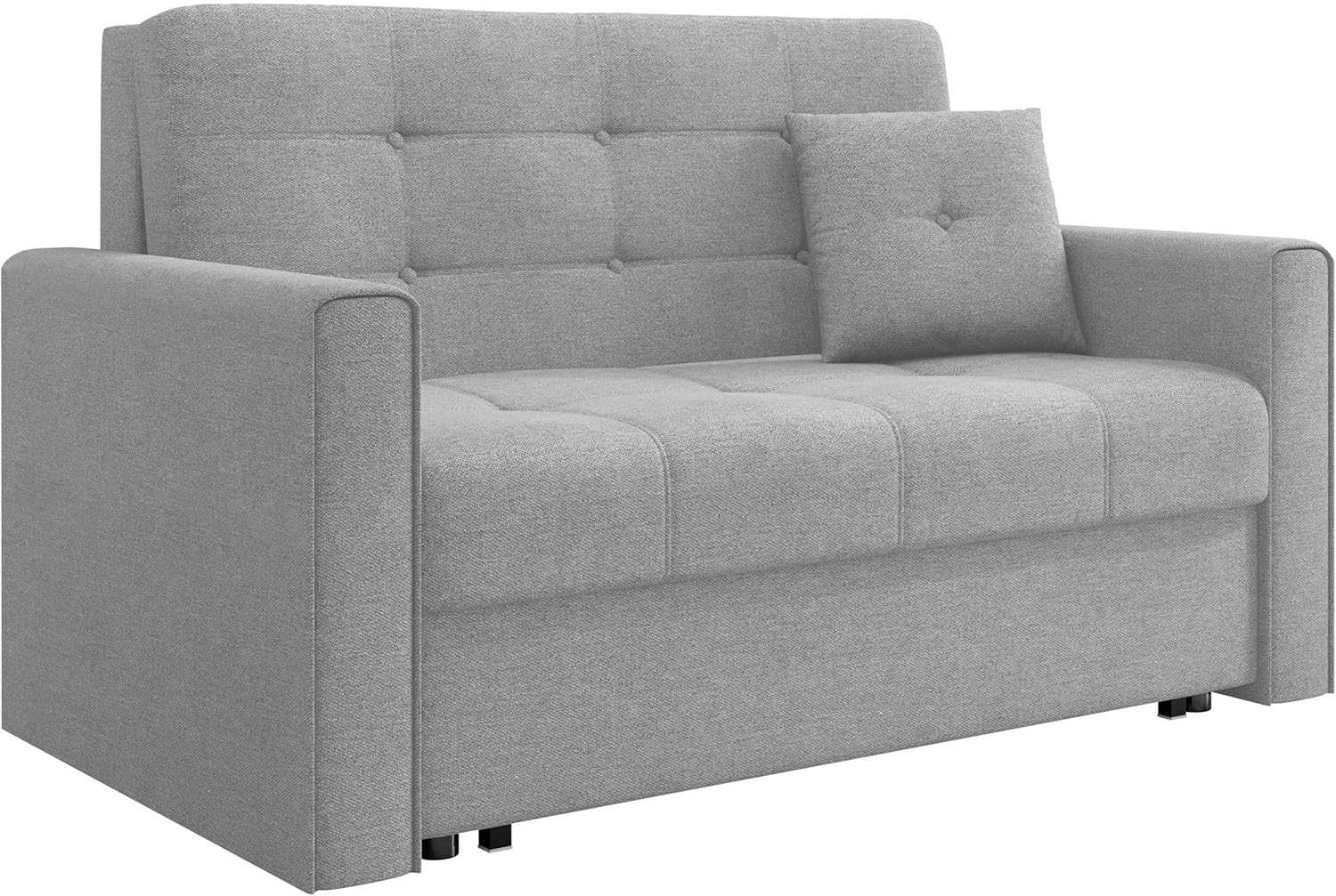 Mirjan24 Sofa Viva II Lux mit Schlaffunktion, Bettsofa, 2 Sitzer Polstersofa mit Bettkasten inkl. Kissen, Schlafsofa Sofagarnitur, Wohnlandschaft, Farbauswahl (Tatum 279)