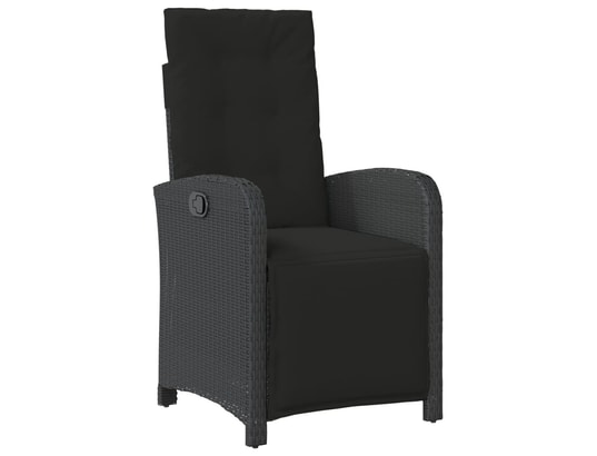 LES TENDANCES - Ensemble table et chaises de jardin-noir-6 places-438428