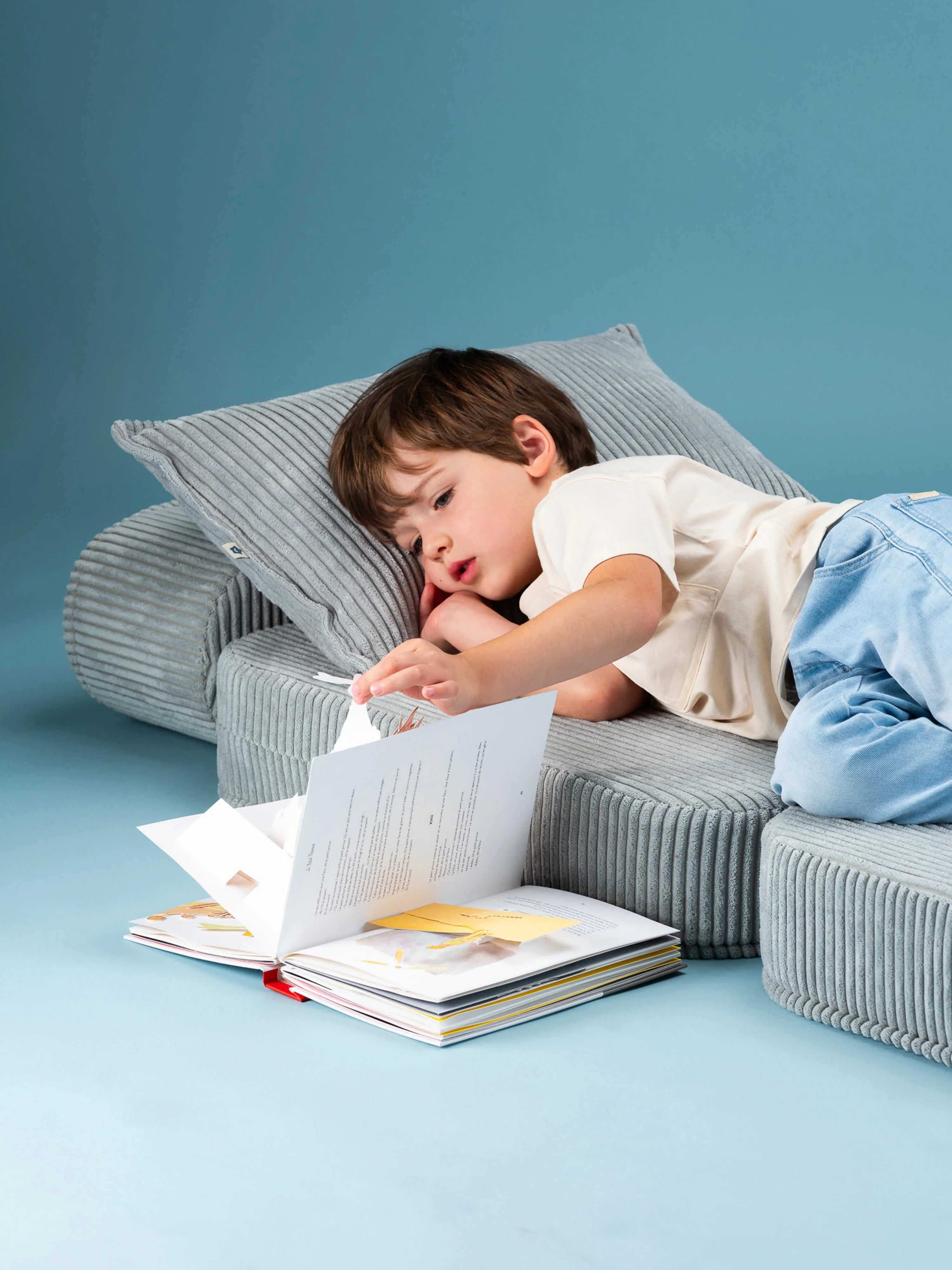 Kinder klapfauteuil Sugar van corduroy