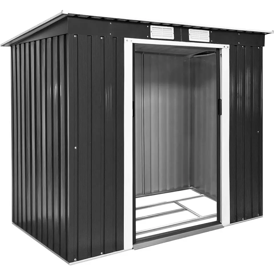 tectake Tuinhuis met hellend dak, Grijs/wit