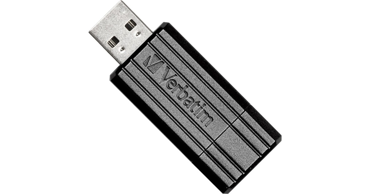 VerbatimPinStripe USB Drive 8 GB usb-stick  (Zwart, USB 2.0)