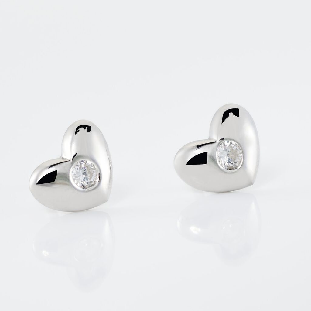 Boucles D'oreilles Puces Argent Santiago Oxydes De Zirconium