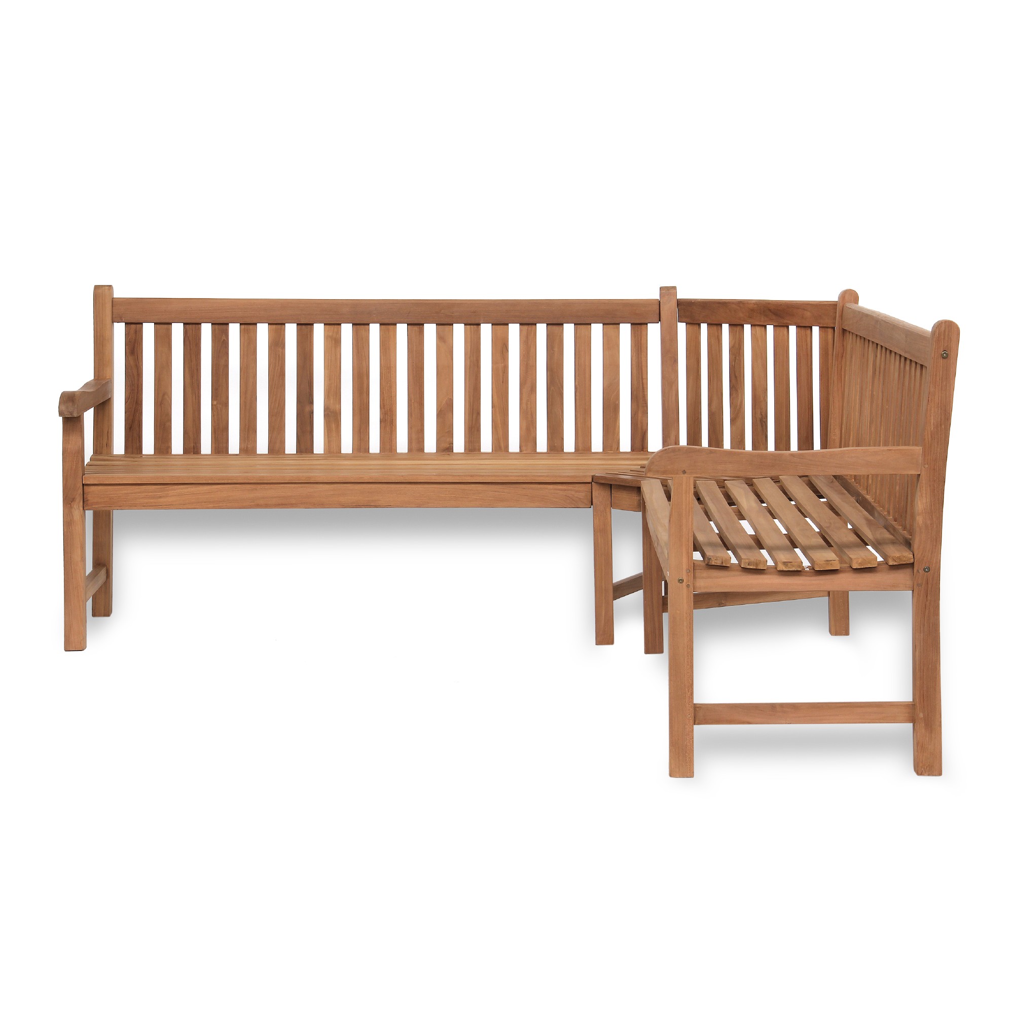Eckbank 'Finn' aus Teak, natur, T 210 cm, B 210 cm, H 95 cm günstig bestellen
