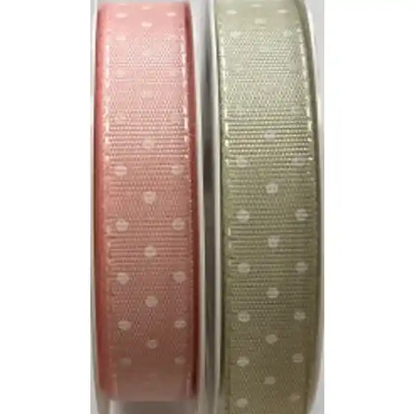 Geschenkband Punkte 15mm / 4m 2xm,1xr
