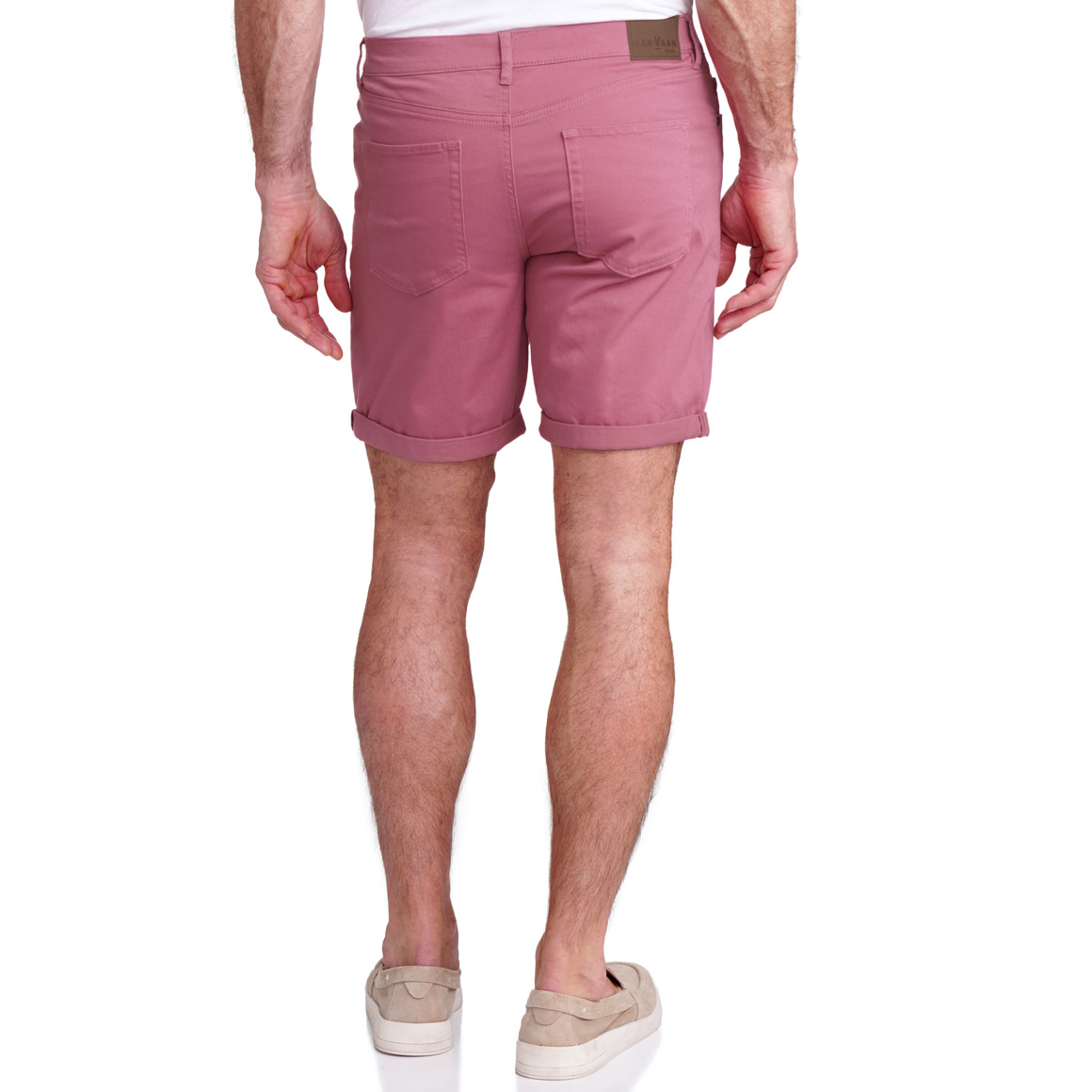 VanVaan Denim Herren Shorts im Five-Pocket-Style dunkelrosa