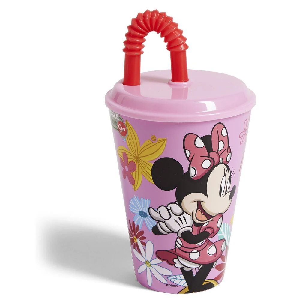 Gobelet enfant avec paille Minnie Mouse Ø9xH16,3cm