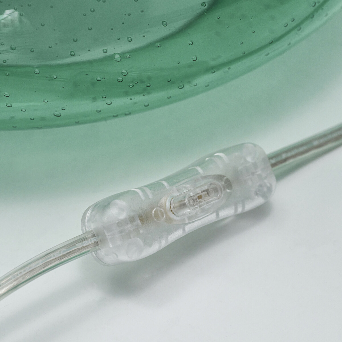 House Doctor - Bordlampe - Ribe - Glas - Grøn - H 55 CM