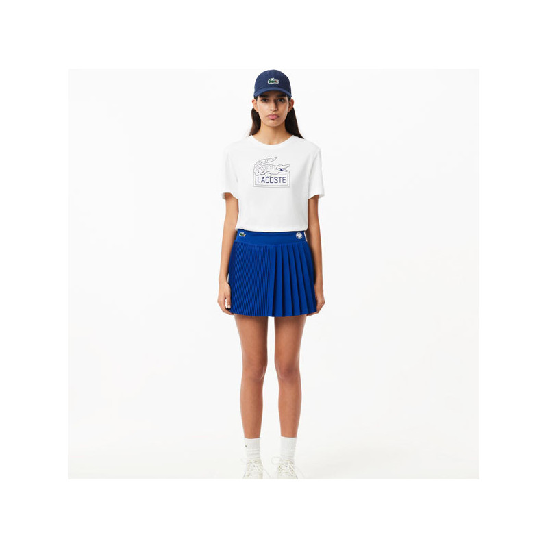 Tee-shirt Lacoste Roland Garros Ultra Dry blanc