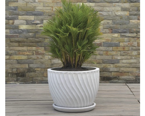 Lafiora plantenpot Ø 33 cm H 25 cm vintage wit