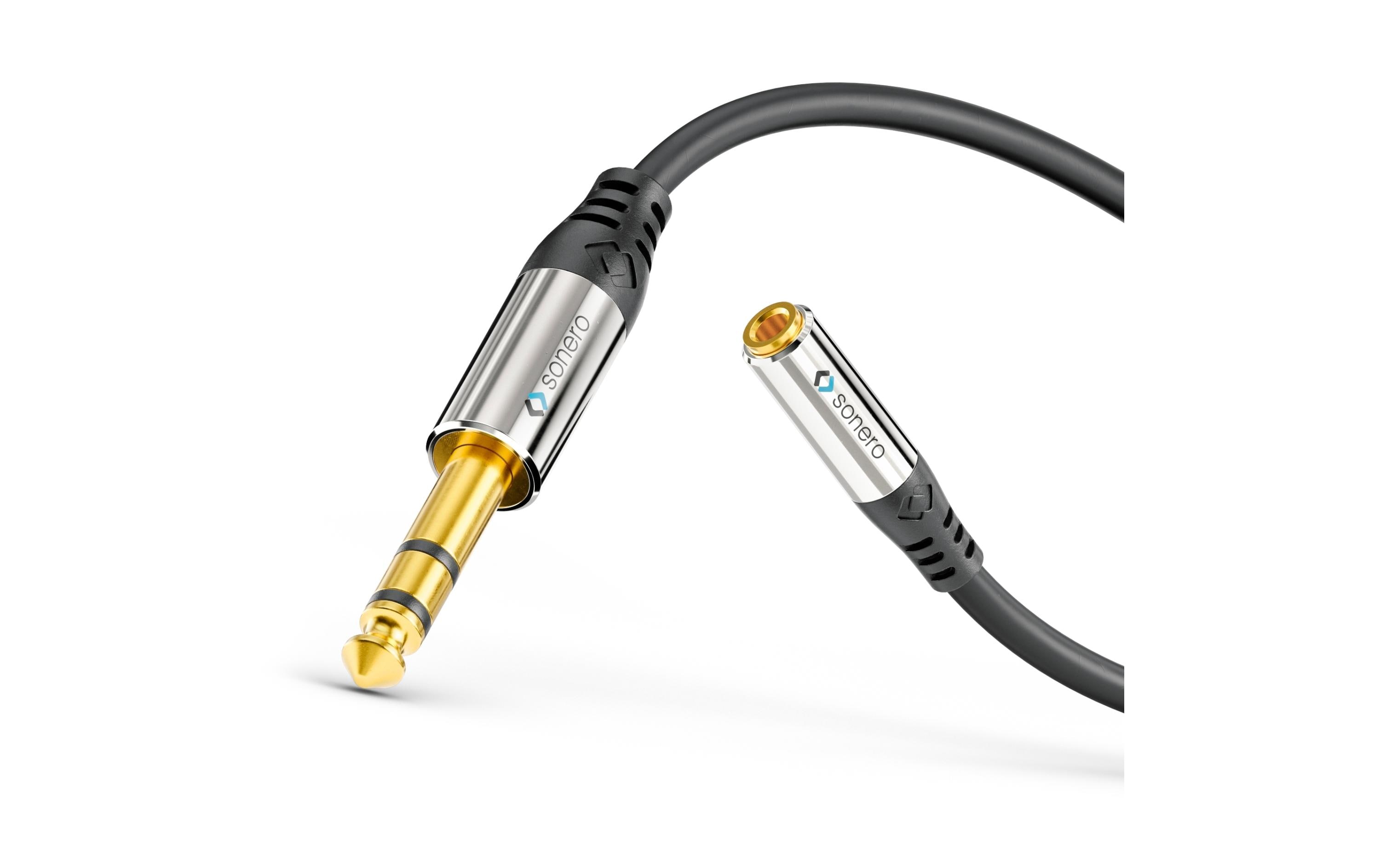 Audio-Kabel 6.3 mm Klinke - 3.5 mm Klinke 0.25 msonero 6,3mm auf 3,5mm Audio Adapter Kabel 0,25m