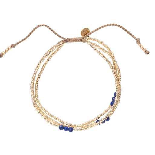 A Beautiful Story Shiny Armbånd, Lapis Lazuli, 16-22 cm