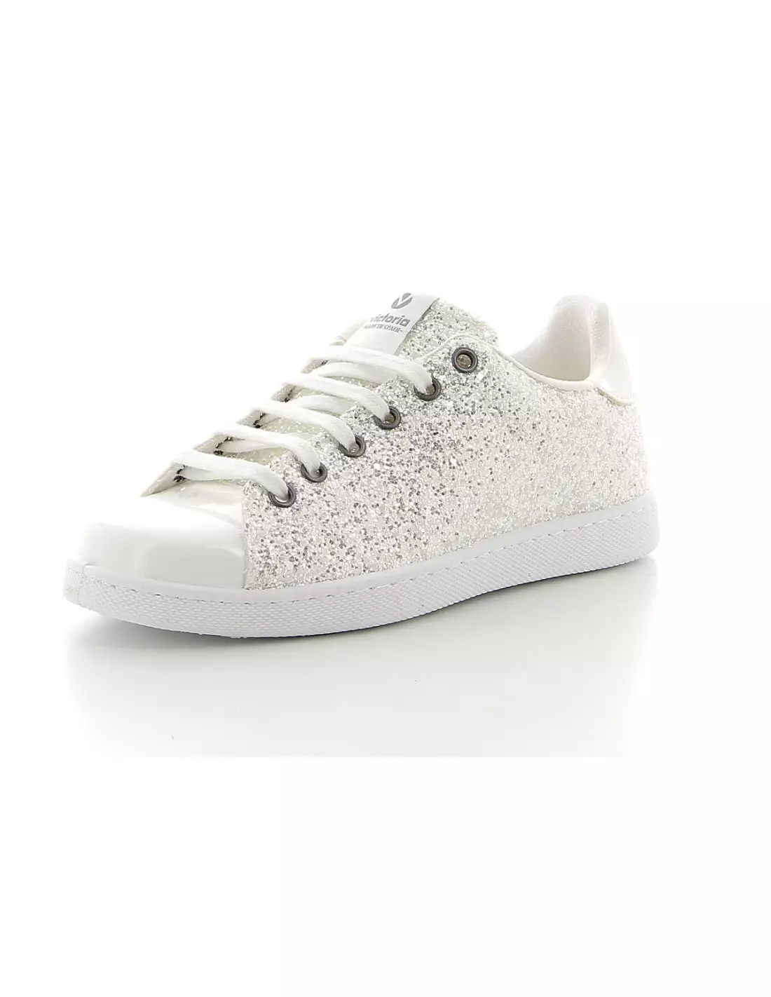 VICTORIA TENNIS GLITTER 112558 - Baskets Blanc