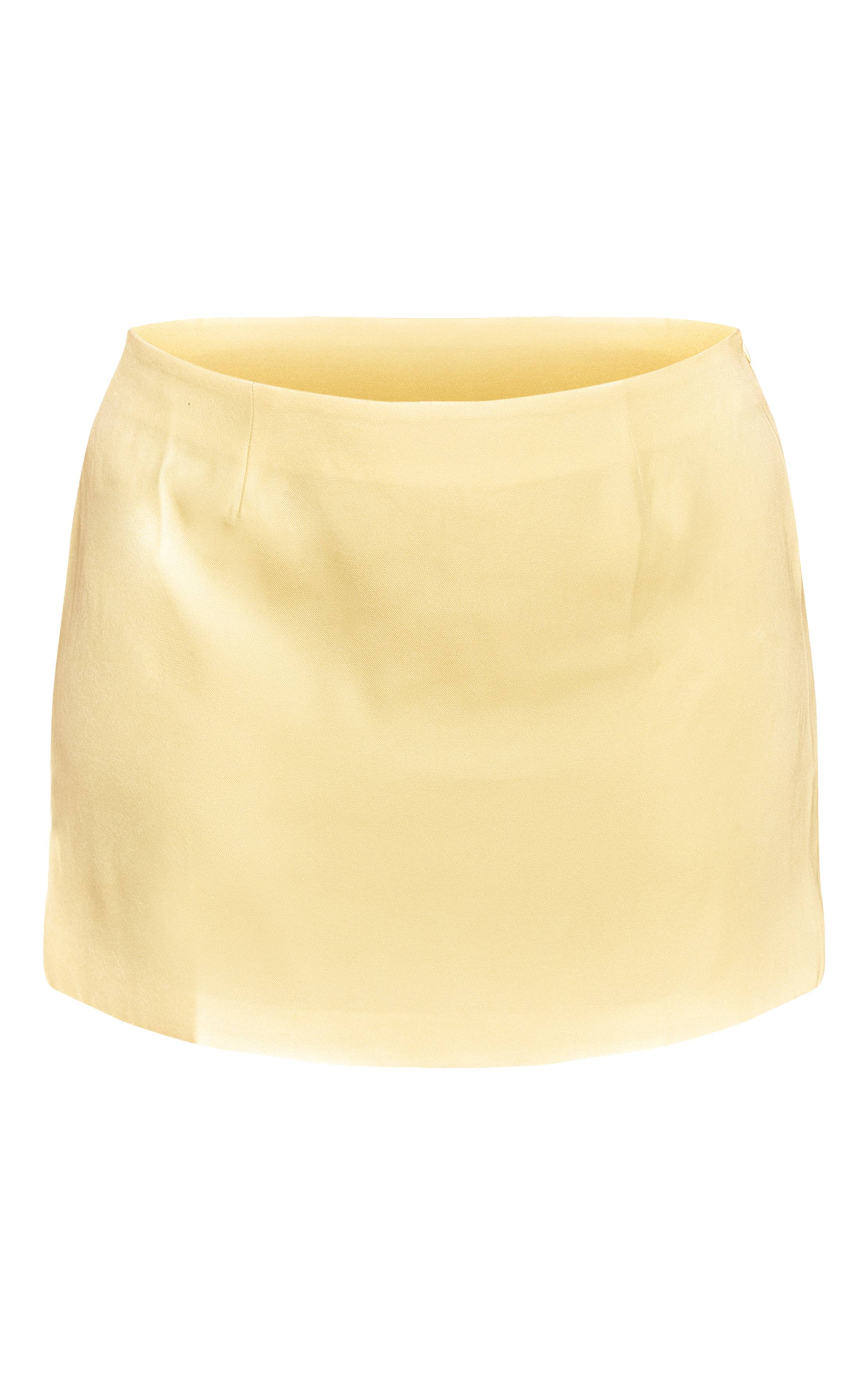 Citron Jupe Mini Trapèze Tissée Grande Taille