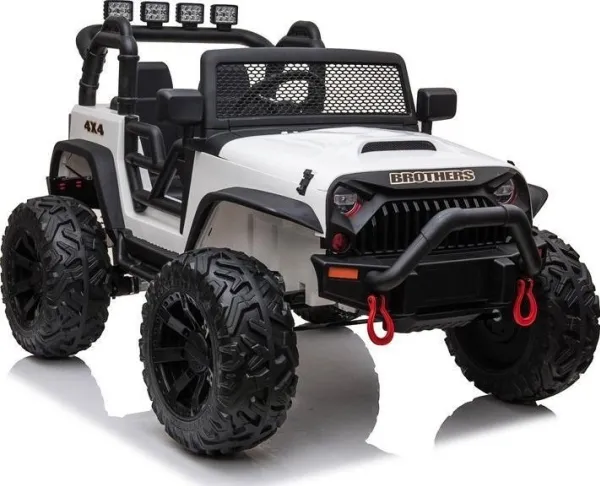 Lean Cars Jeep JC666 elbil til børn, hvid