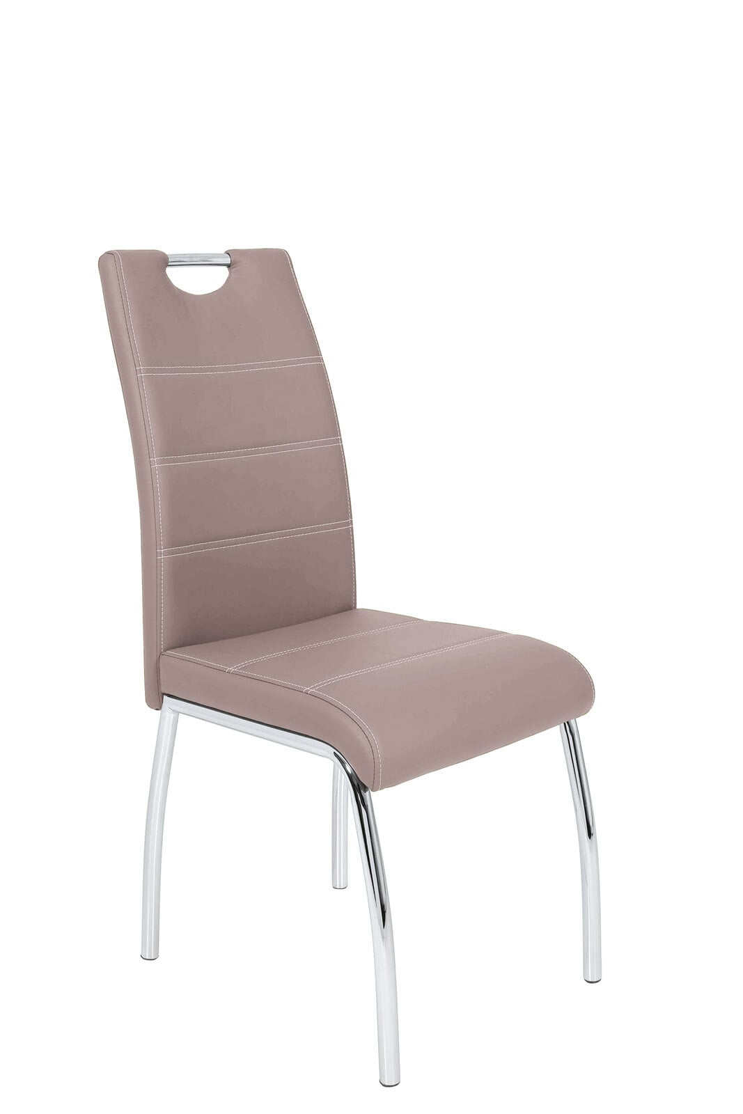 Stuhl Susi Lederlook grau
