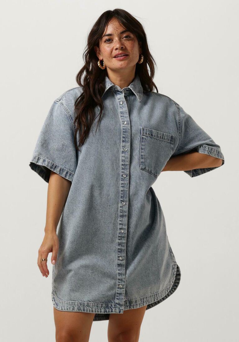 CATWALK JUNKIE blauwe catwalk junkie mini jurk dr biba