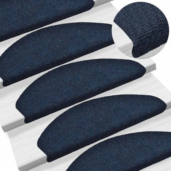 vidaXL Selvklebende trappematter 5 stk marineblå 65x21x4cm nålestempel