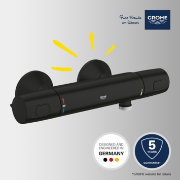 Grohe Thermostatische Douchekraan Precision Trend New 12 cm Mat Zwart