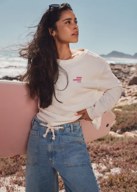 T-shirt met print wavy off-white (WIT.O)