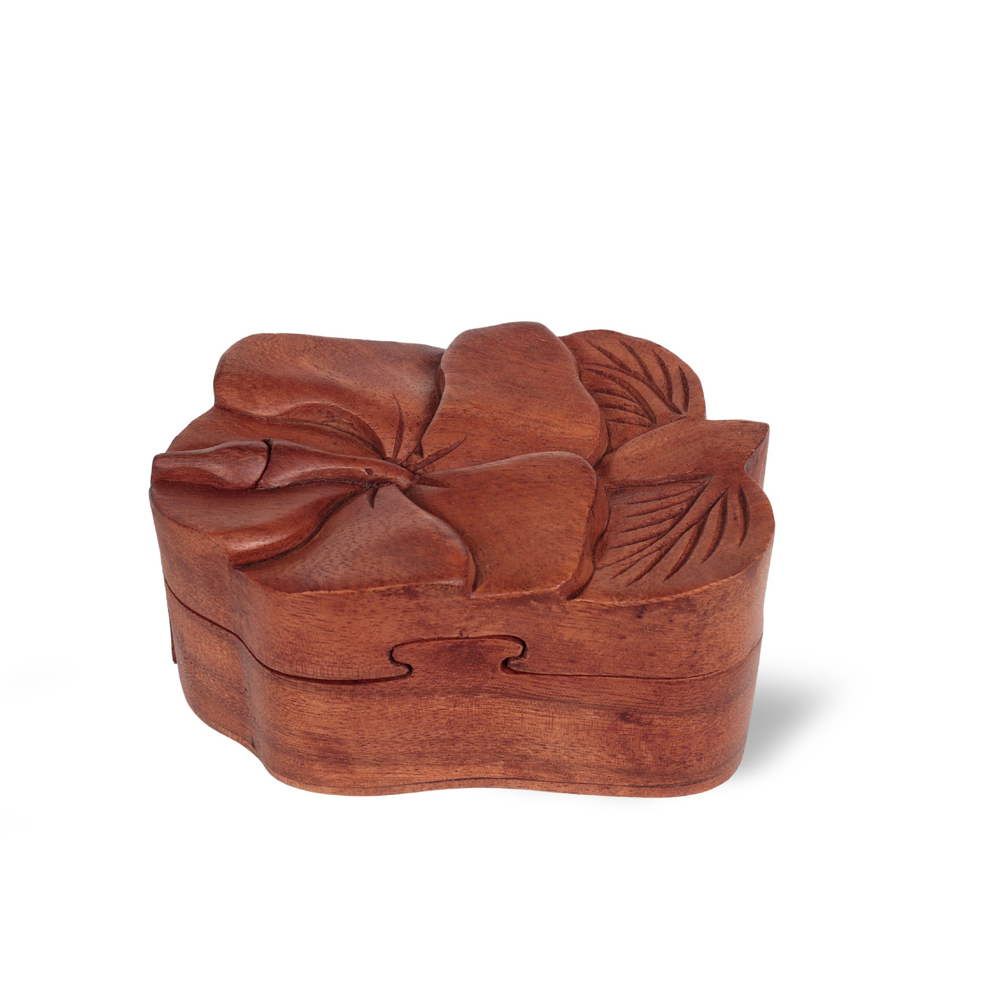 Secret Box 'Flower', natur, T 12 cm, B 8 cm, H 6 cm von fischer's lagerhaus