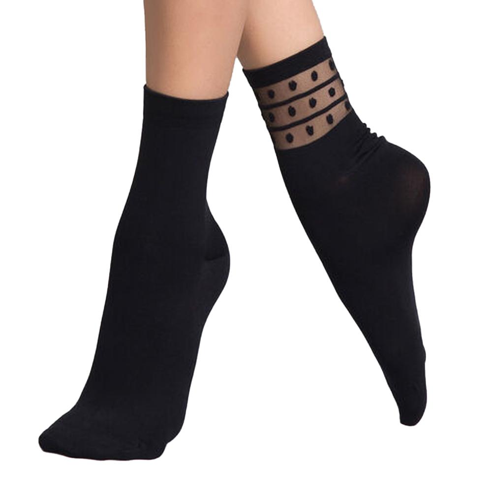 Dim x2 Paires de Chaussettes Noires Femme Dim D07ZW