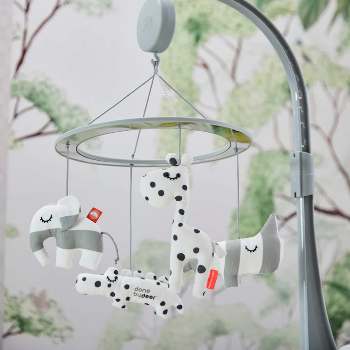Done by Deer - Musik-Mobile mit Spiegel Sea Friends, rosa