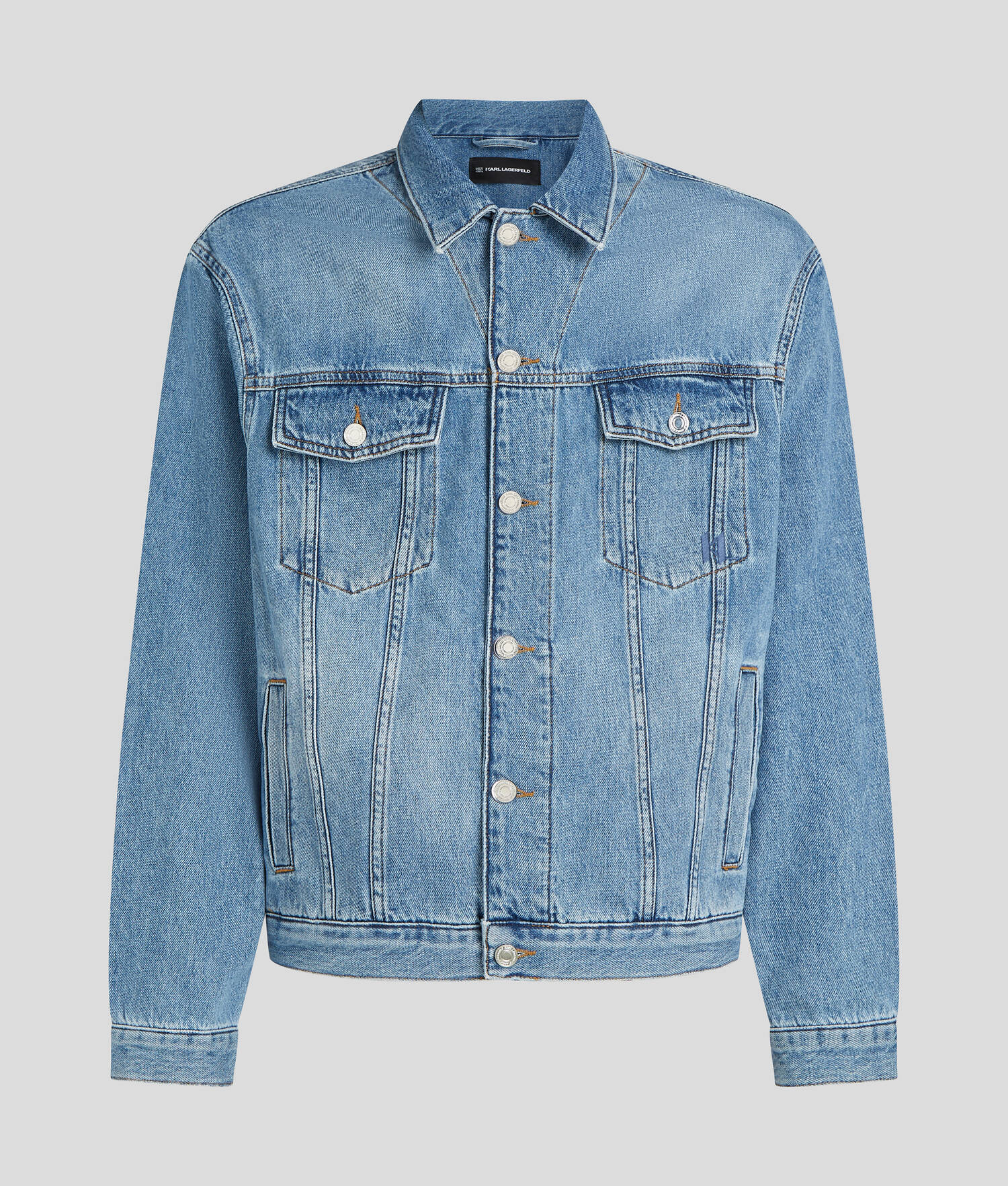 VESTE EN JEAN KL MONOGRAM - Bleu moyen Denim Wash