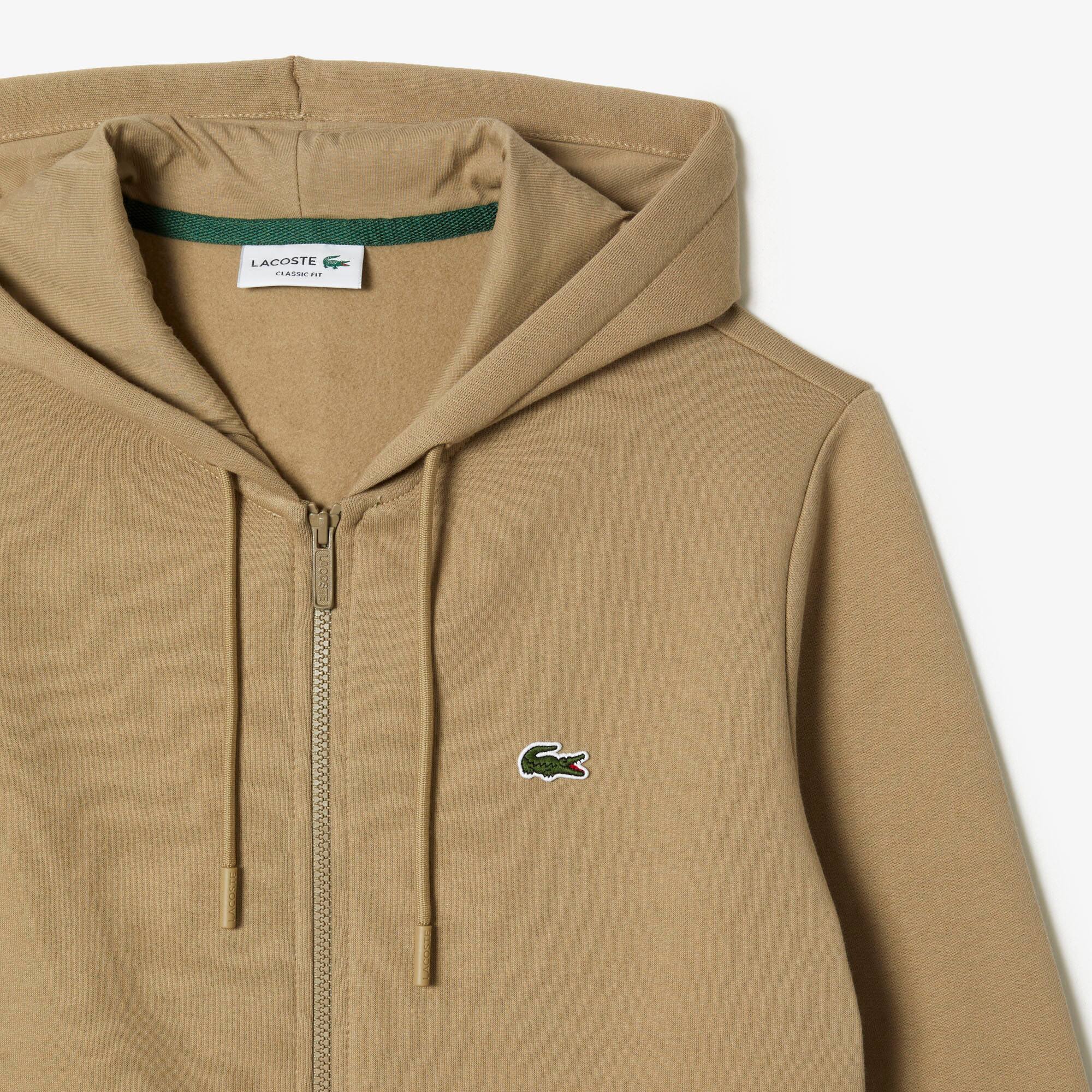 Sweatshirt Jogger zippé homme en molleton Lacoste avec poche kangourou Sweatshirts - Beige - Lacoste - Homme