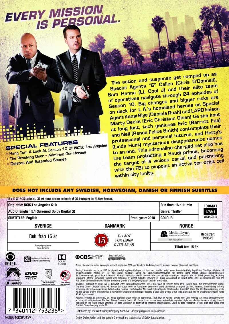 NCIS: Los Angeles - Sæson 10 - DVD