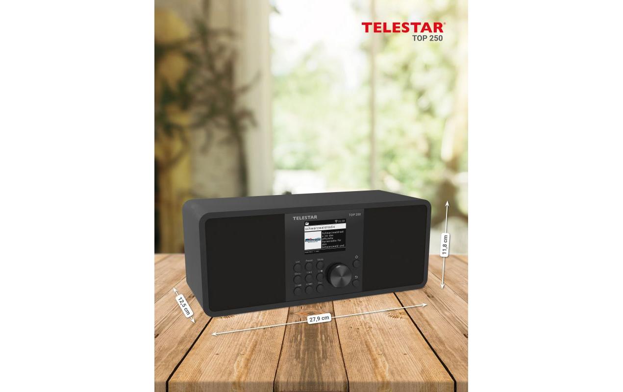 Internet Radio TOP 250 Schwarz<br>Stereo-Radio mit DAB+/FM und Internetradio