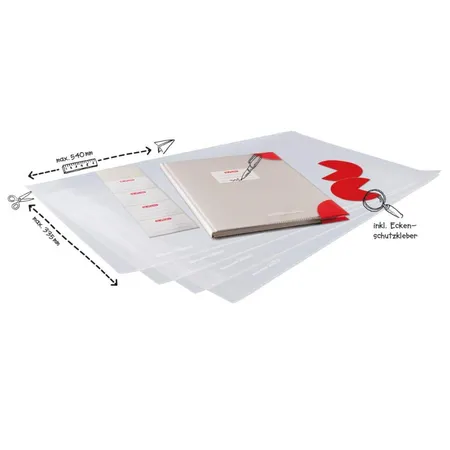 Herlitz easy.cover 5 flexible Buchhüllen im Polybeutel