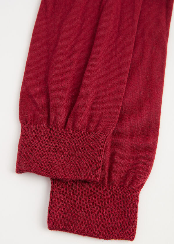 Meias masculinas de cano médio com cashmere