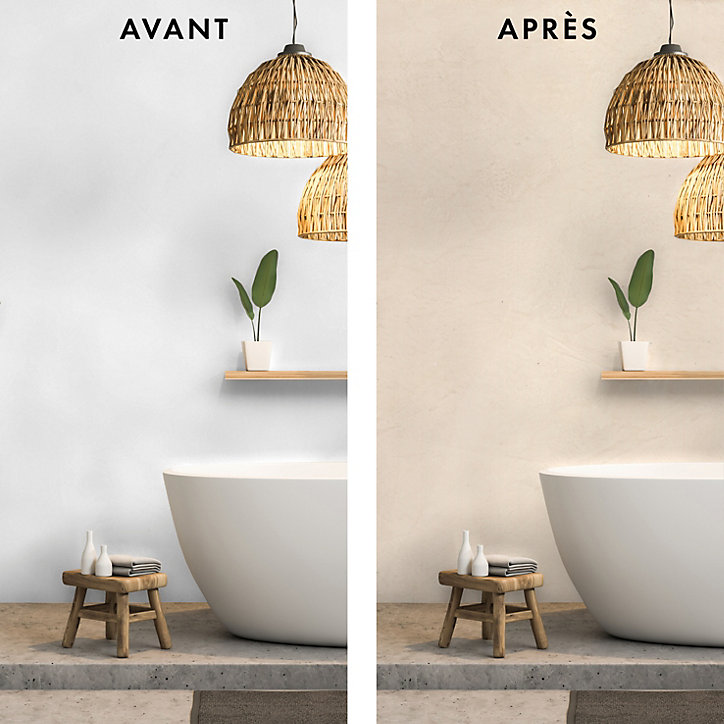 Enduit à la chaux effet marbré Maison Déco Tadelakt beige spa 5L