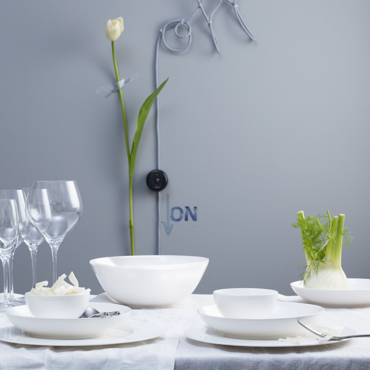 Brillance Bone China Weiss Suppenteller 21 cm