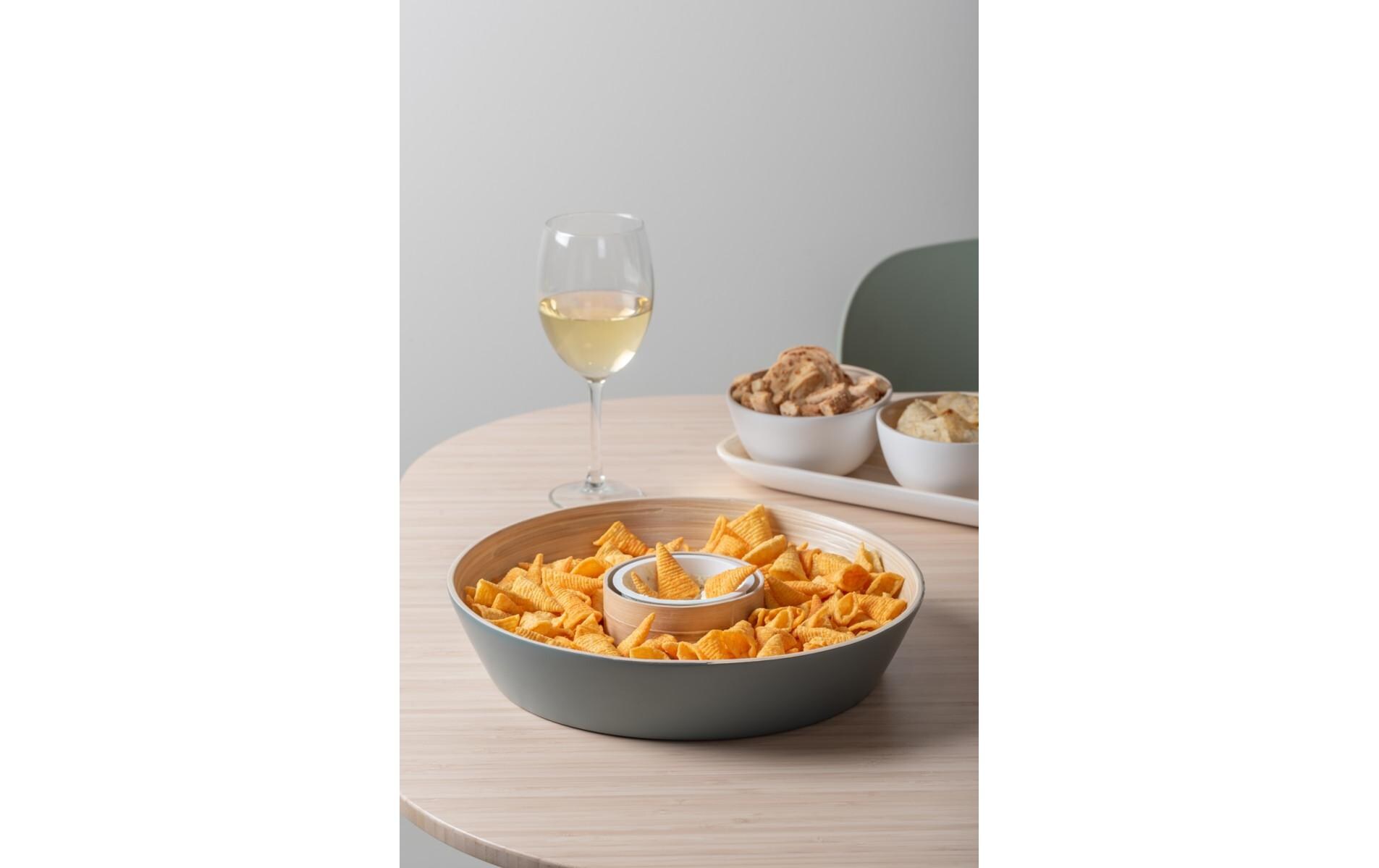 Schale Puro 30 cm, 1 Stück, DunkelgrünSchale Chip & Dip