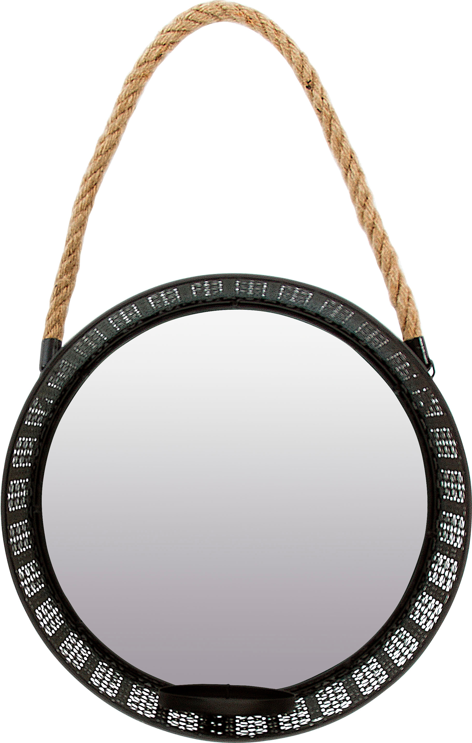 Myflair Möbel & Accessoires Spiegelwandblaker »Andschana, schwarz« Landhaus, rund