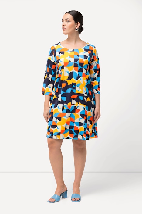 Minikleid, Punto di Roma, U-Boot-Ausschnitt, 3/4-Arm