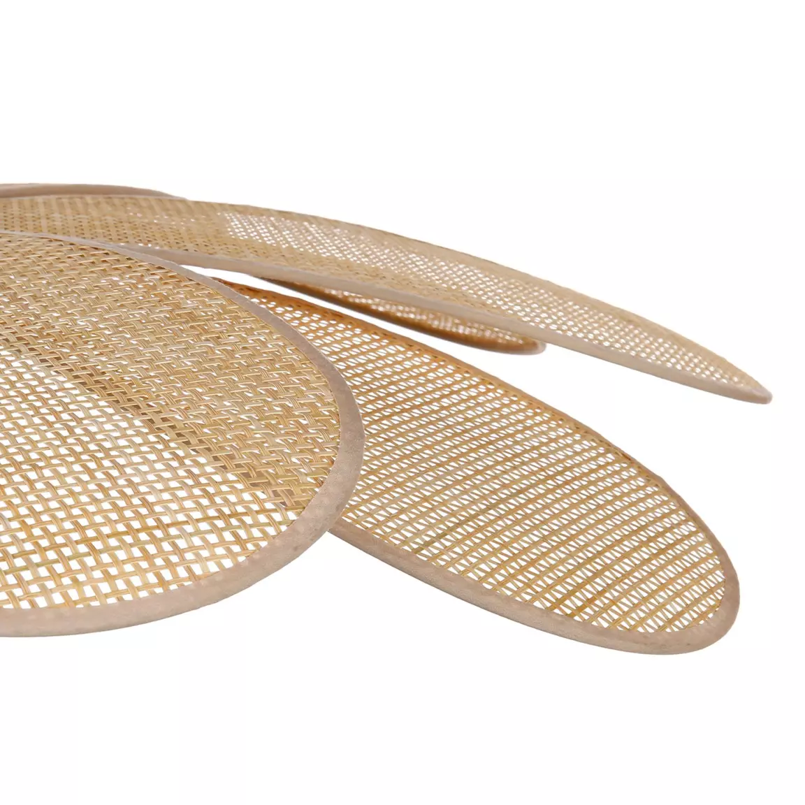 Suspension lumineuse pétale Bambou (D90 cm) Margaux Beige