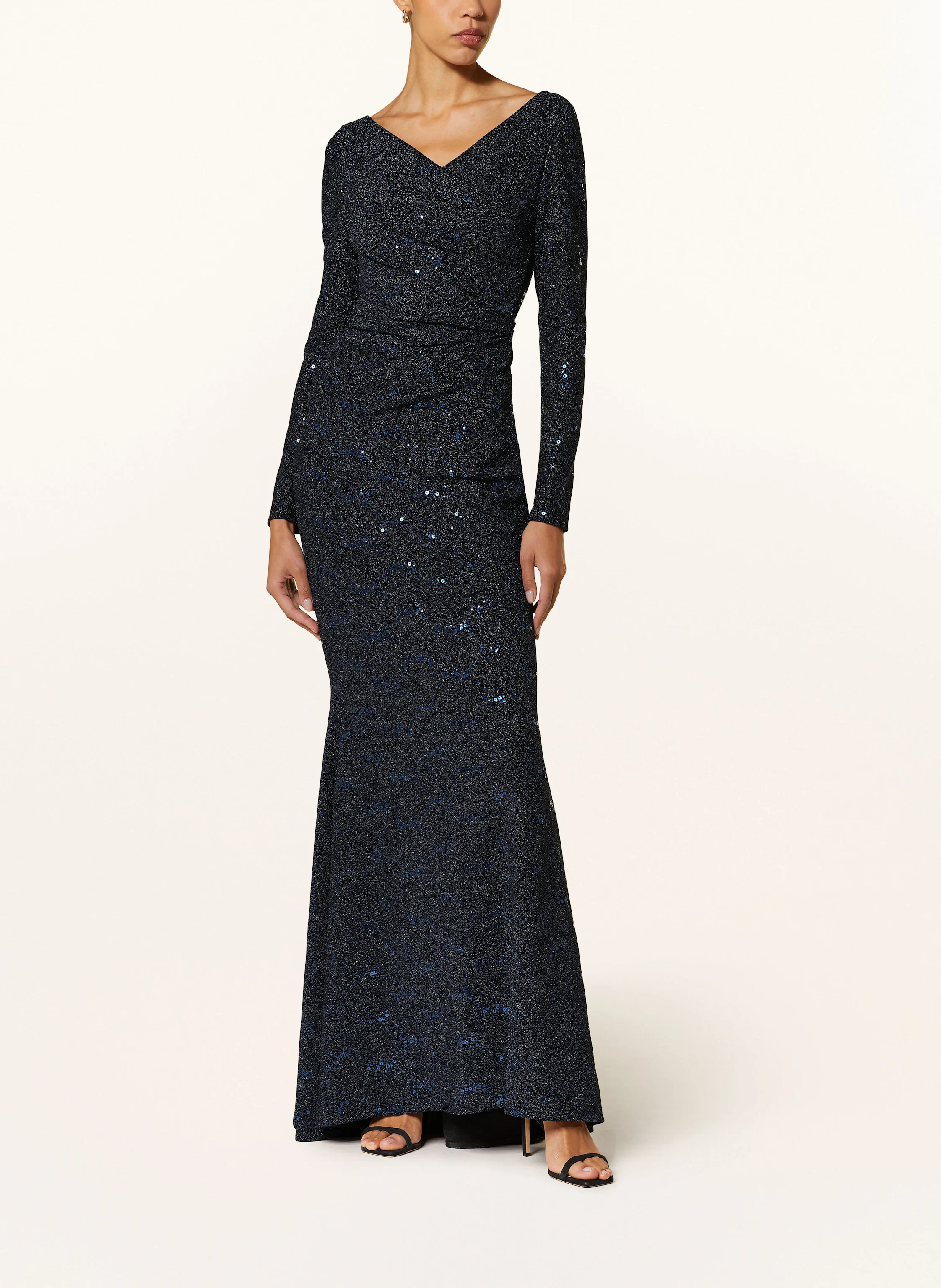 TALBOT RUNHOF Abendkleid mit Glitzergarn und Pailletten