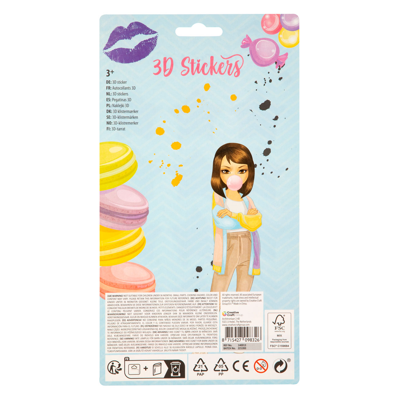 Besties 3D stickervel