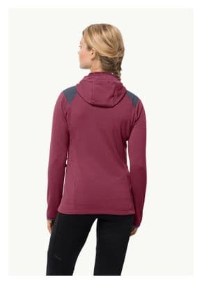 Polaire Jack Wolfskin Kolbenberg Hooded Violet Femme