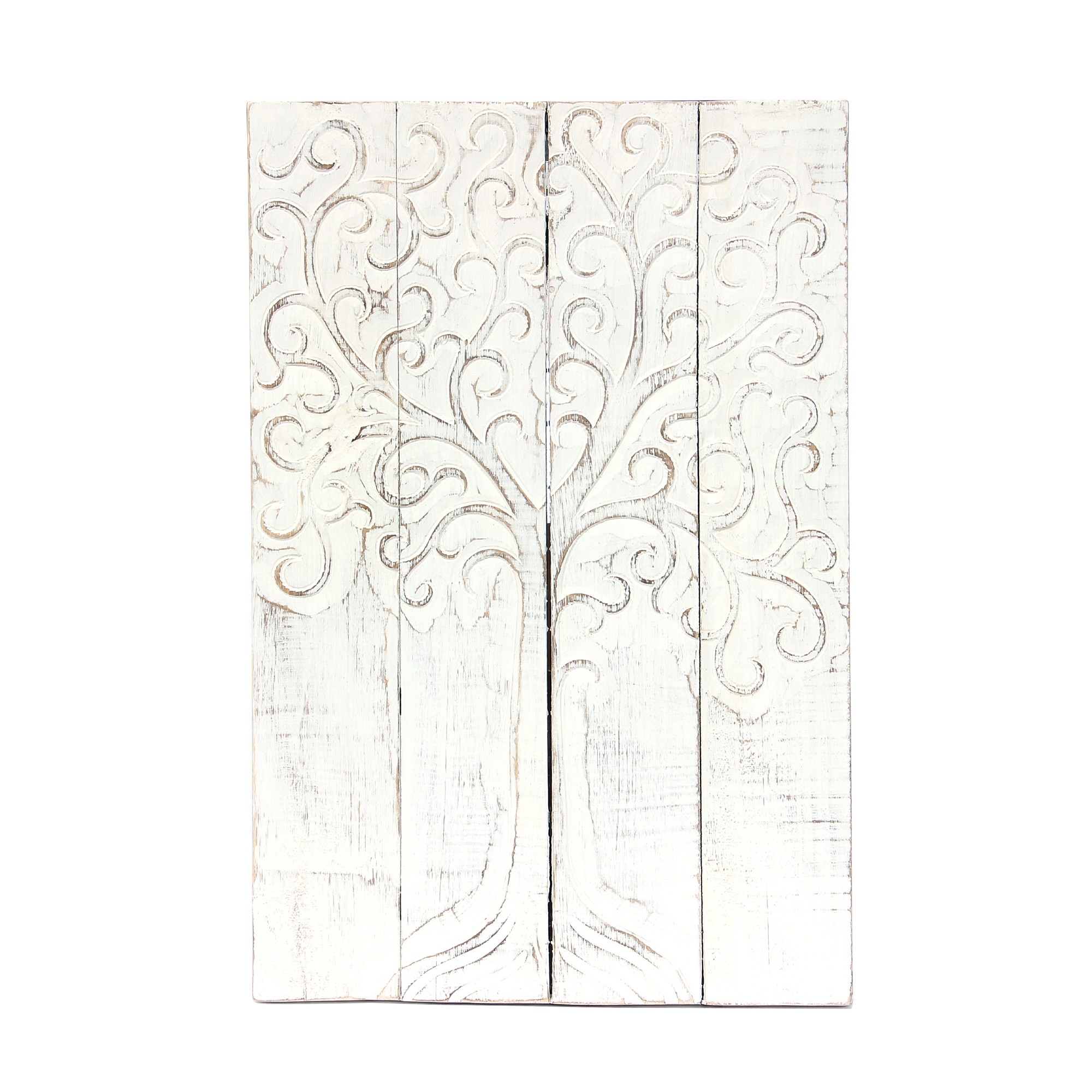 Panel 'Baum des Lebens', weiß, B 40 cm, H 60 cm von fischer's lagerhaus